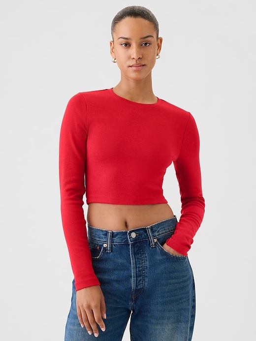 Image number 1 showing, Modern Rib Cropped T-Shirt