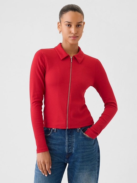 Image number 1 showing, Modern Rib Zipper Shirt