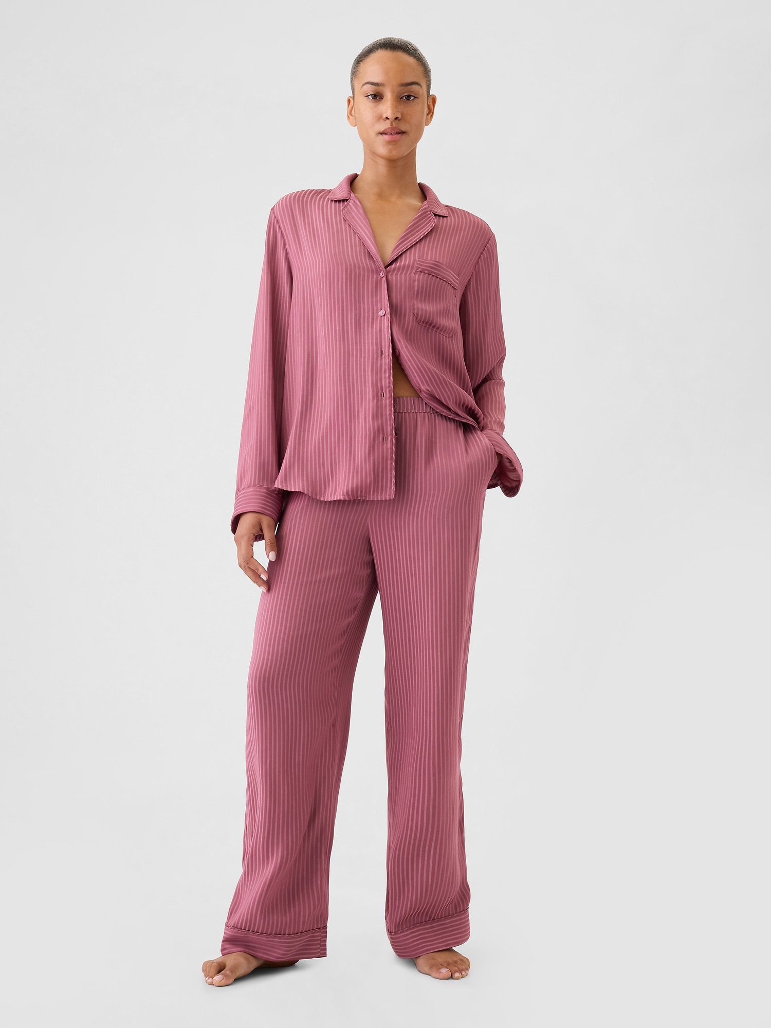 Satin PJ Pants - Pink