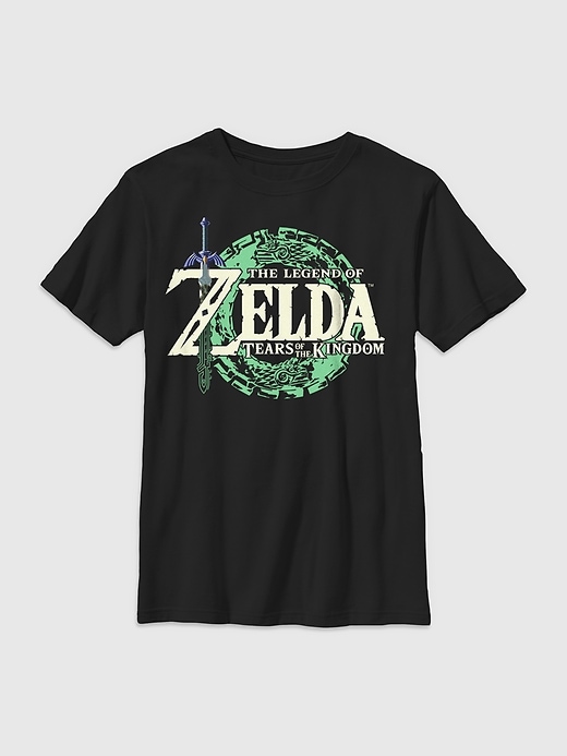 Image number 1 showing, Kids Nintendo Zelda Tears of The Kingdom Logo Graphic Tee