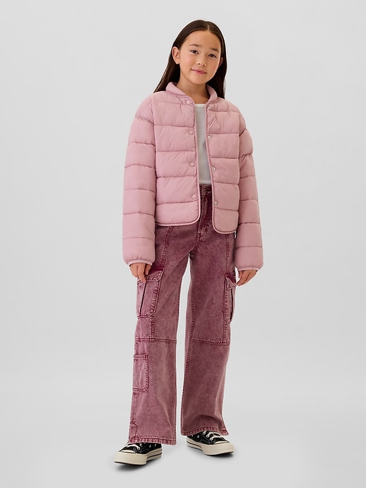 Image number 3 showing, Kids Recycled Lightweight PrimaLoft® Puffer Bomber Jacket