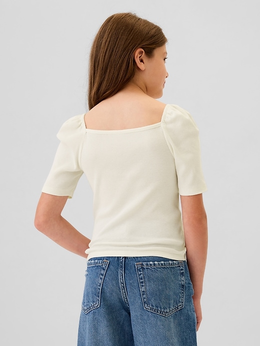 Image number 2 showing, Kids Sweetheart Puff Sleeve Top