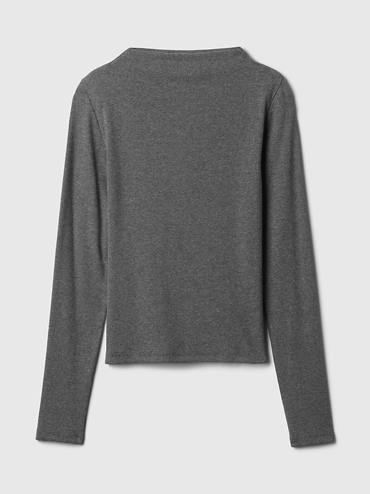 Image number 5 showing, Modern Rib Funnel-Neck T-Shirt