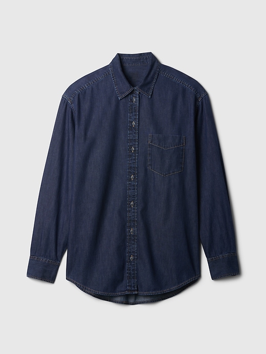 Image number 5 showing, Chambray Denim Big Shirt