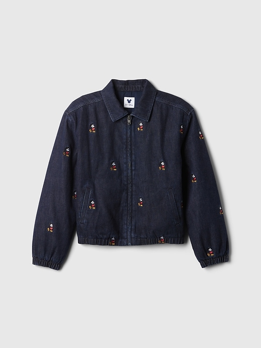 Image number 6 showing, Gap × Disney Kids Embroidered Denim Bomber Jacket