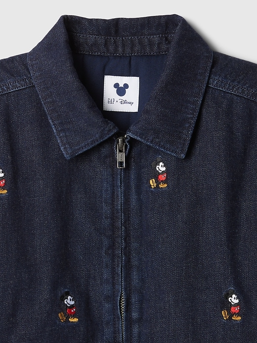 Image number 4 showing, Gap × Disney Kids Embroidered Denim Bomber Jacket