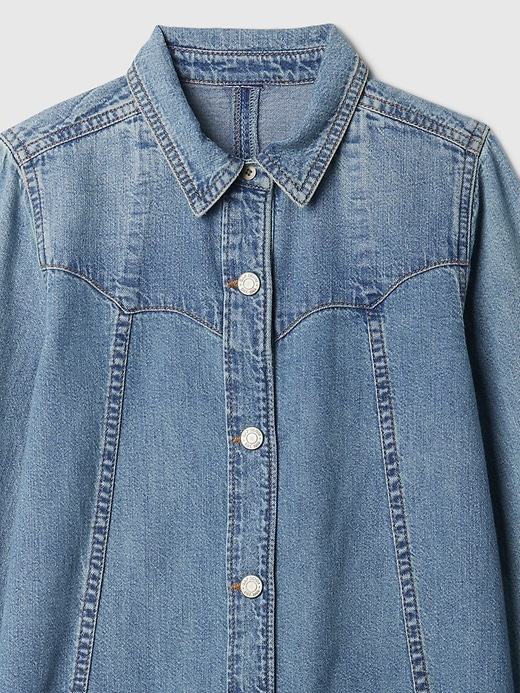 Image number 4 showing, Kids Denim Western Shirtdress