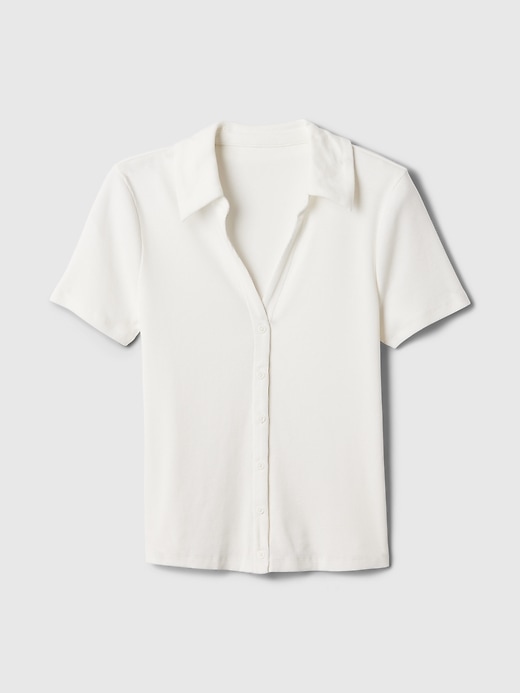 Image number 4 showing, Modern Rib Button Polo Shirt