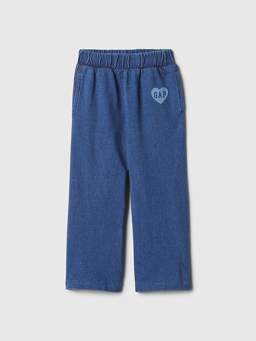 Image number 1 showing, babyGap Vintage Soft Logo Wide-Leg Sweatpants