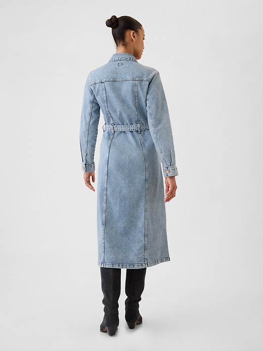 Image number 2 showing, Belted Denim Midi Dress