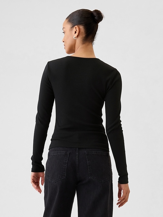 Image number 2 showing, Modern Rib Square-Neck Top