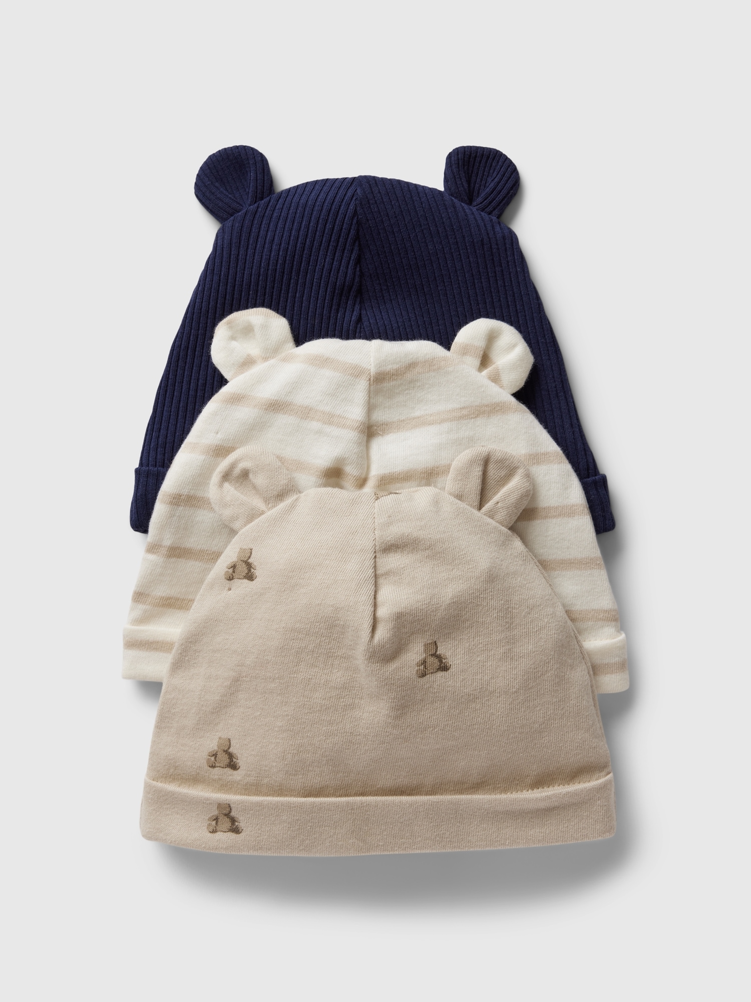 Shop Gap Baby First Favorites Beanie (3-pack) In Quiet Blue