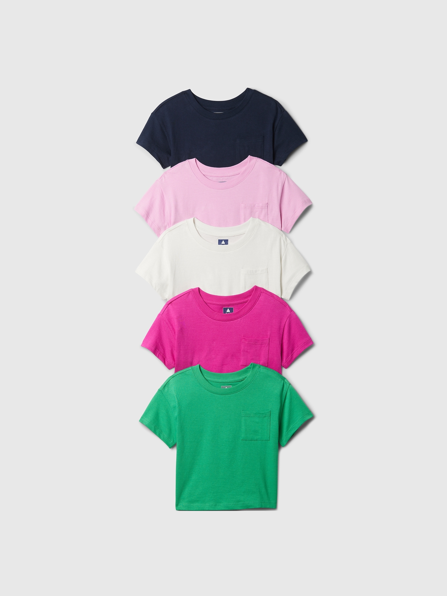 Toddler Organic Cotton Mix and Match Pocket T-Shirt (5-Pack)