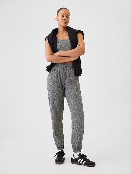 Image number 1 showing, GapFit Lightweight Brushed Jersey Joggers