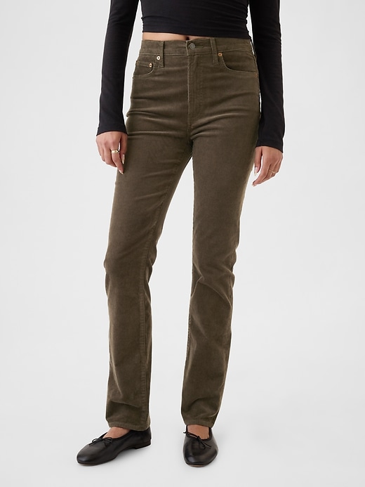 Image number 2 showing, High Rise Corduroy Vintage Slim Pants