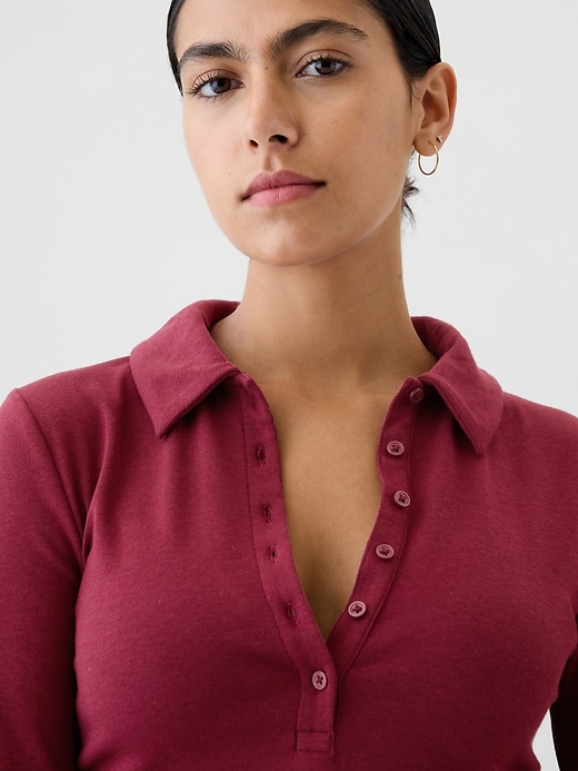 Image number 4 showing, Modern Cropped Polo Shirt