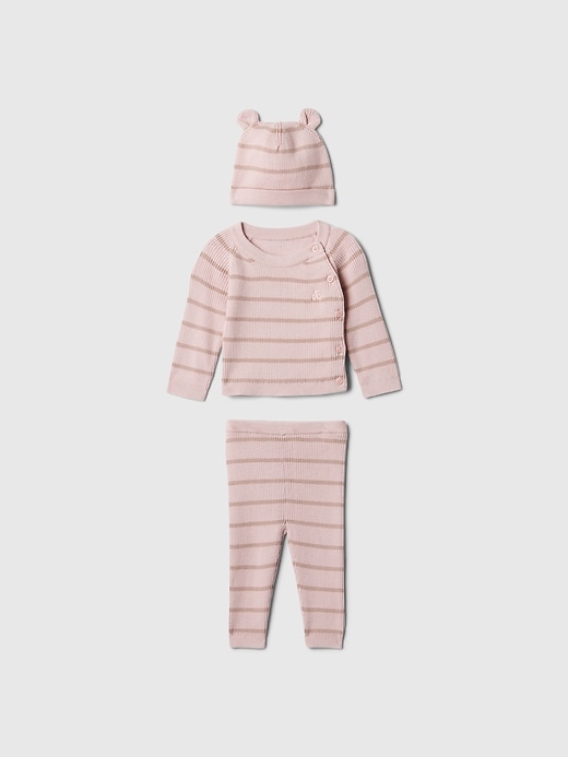 Image number 1 showing, Baby Wrap Sweater Outfit Set