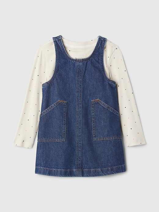 Image number 1 showing, babyGap Denim Jumper Outfit Set