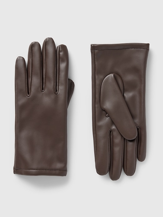 View large product image 1 of 1. Vegan Leather Gloves