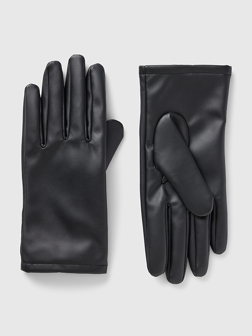 View large product image 1 of 1. Vegan Leather Gloves