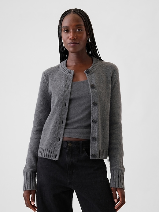 Image number 1 showing, CashSoft Cropped Cardigan