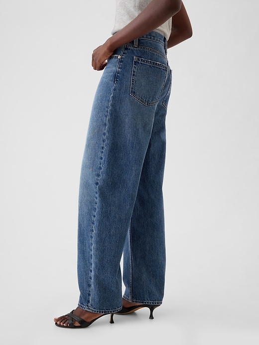 Image number 3 showing, High Rise Barrel Jeans