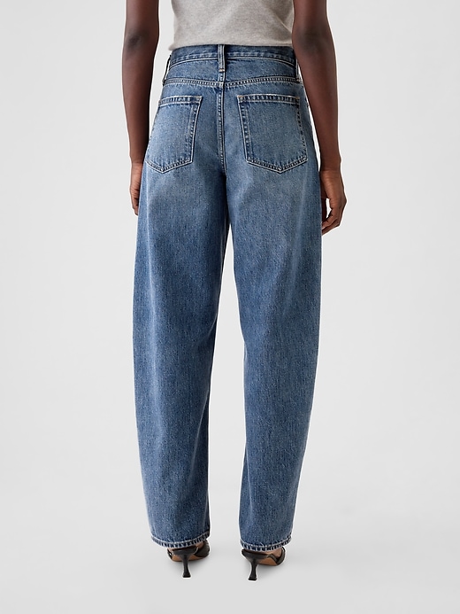 Image number 4 showing, High Rise Barrel Jeans