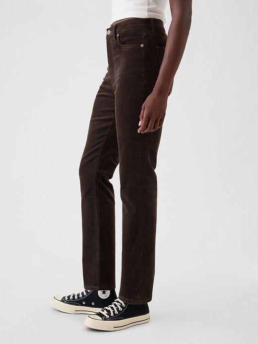 Image number 3 showing, High Rise Corduroy Vintage Slim Pants