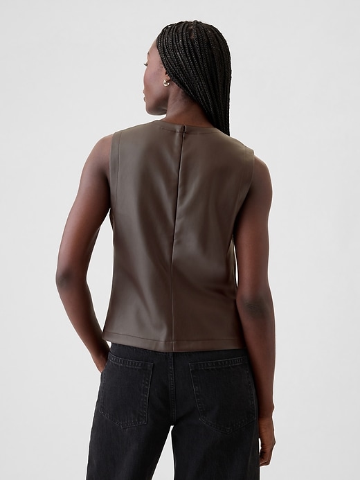 Image number 2 showing, Vegan Leather Shell Tank