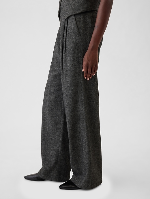 Image number 3 showing, 365 High Rise Brushed Twill Pleated Trousers