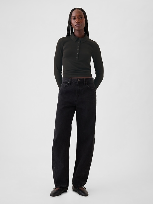 Image number 3 showing, Modern Cropped Polo Shirt