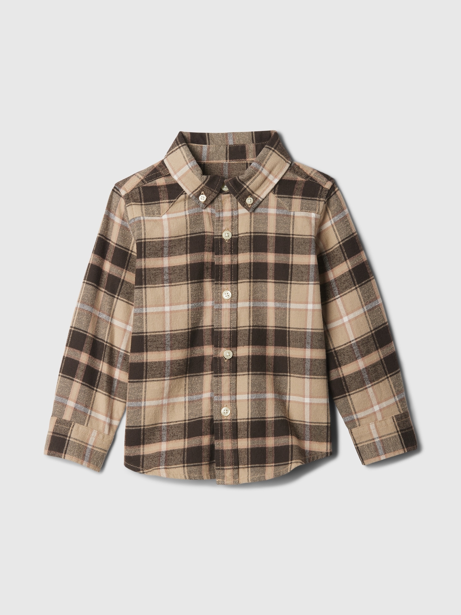 babyGap Organic Cotton Flannel Shirt - Brown