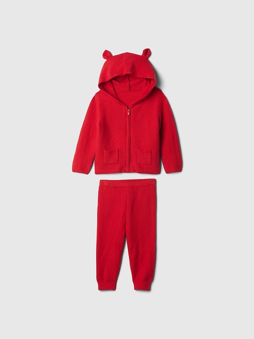 Image number 3 showing, Baby CashSoft Bear Hoodie Outfit Set