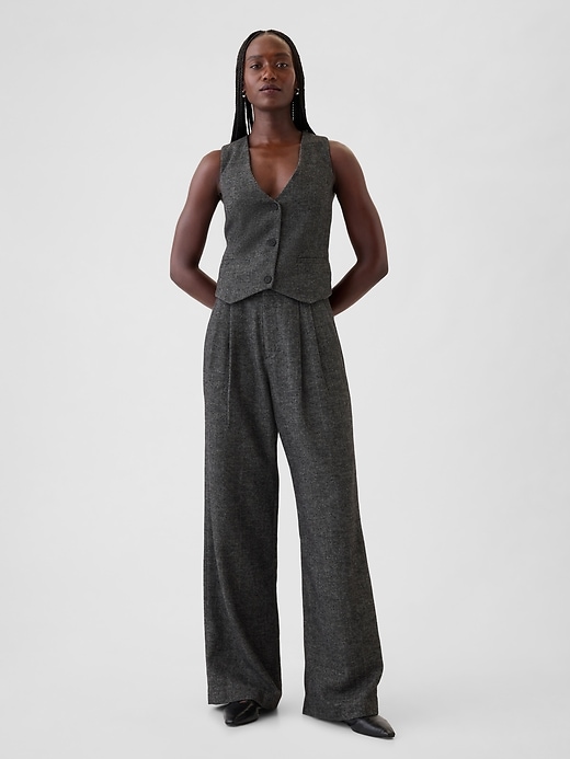 Image number 1 showing, 365 High Rise Brushed Twill Pleated Trousers