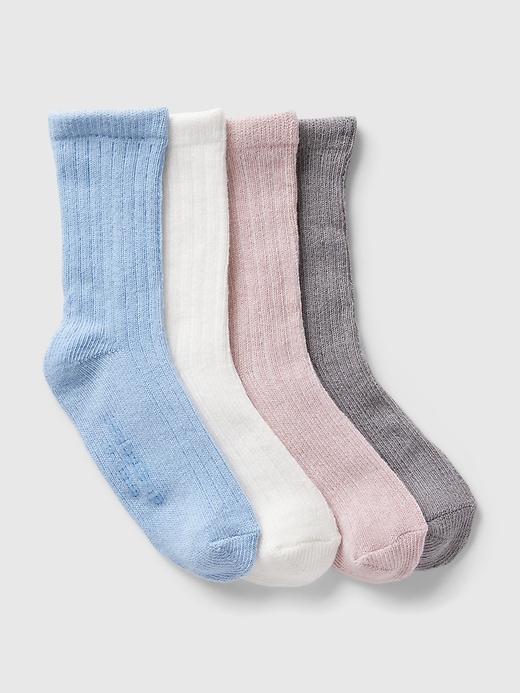 View large product image 1 of 1. Baby & Toddler Crew Socks (4-Pack)