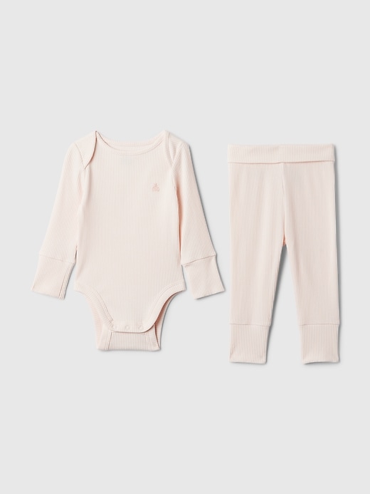 Image number 6 showing, Baby Grow-With-Me Rib Outfit Set