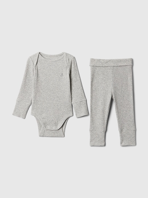 Image number 1 showing, Baby Grow-With-Me Rib Outfit Set