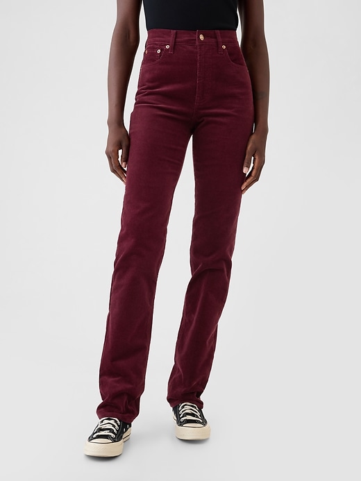 Image number 2 showing, High Rise Corduroy '90s Straight Pants