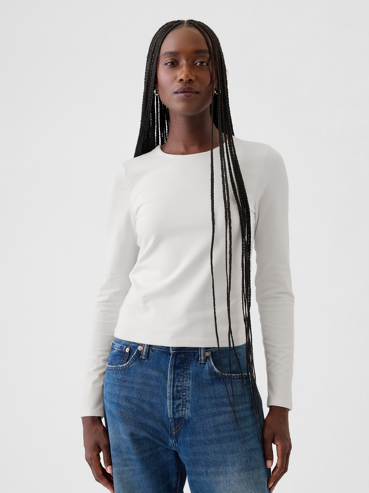 Modern Compact Jersey Cropped T-Shirt