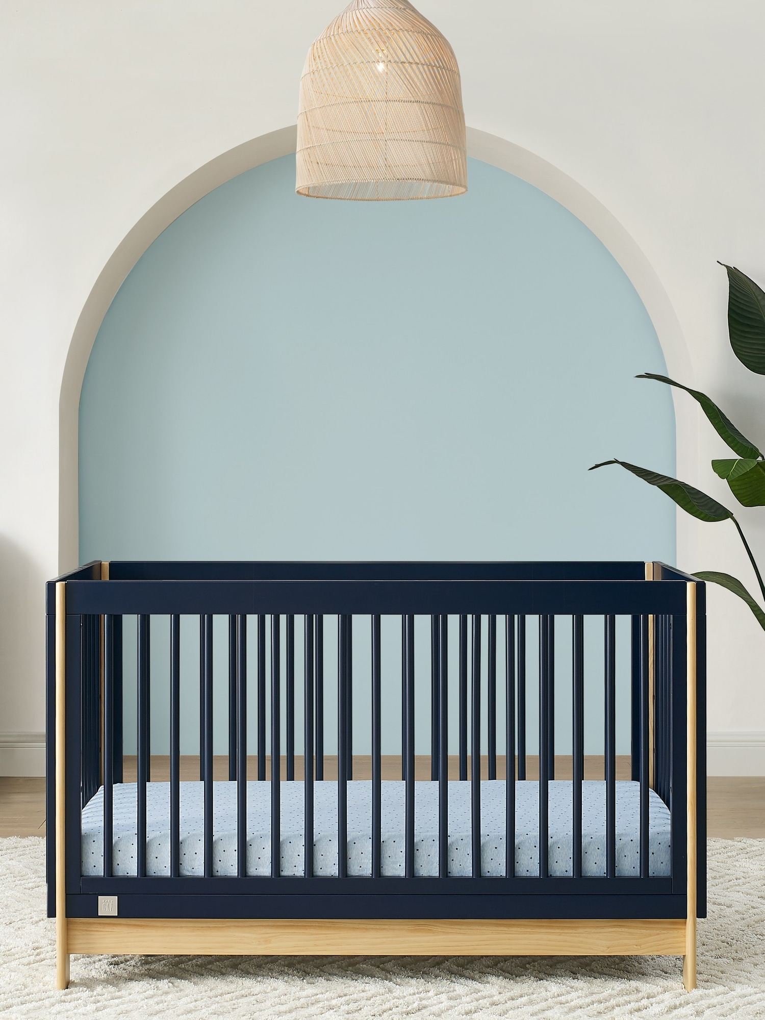 Dark blue crib best sale