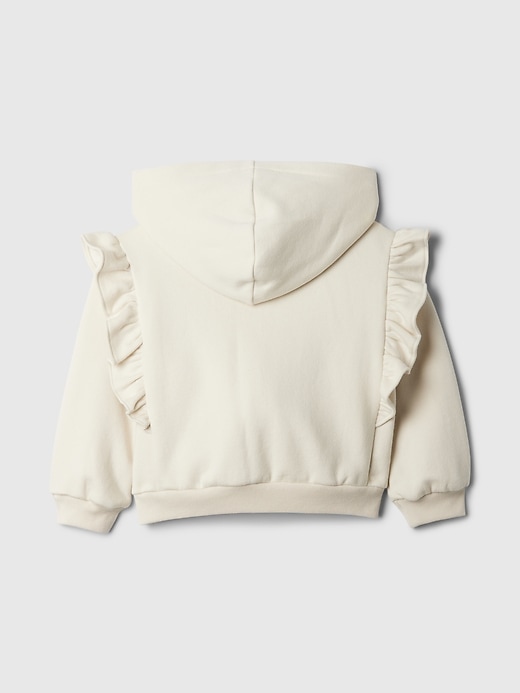 Image number 2 showing, babyGap Vintage Soft Logo Ruffle Zip Hoodie