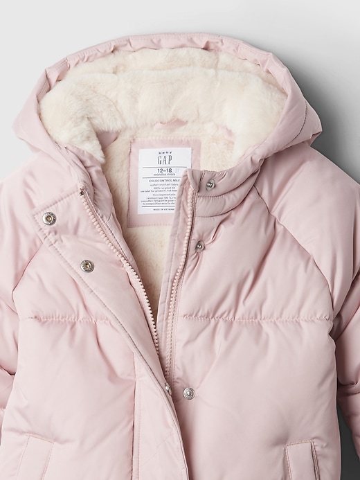 Image number 4 showing, babyGap Recycled Heavyweight Sherpa-Lined PrimaLoft® Puffer Jacket