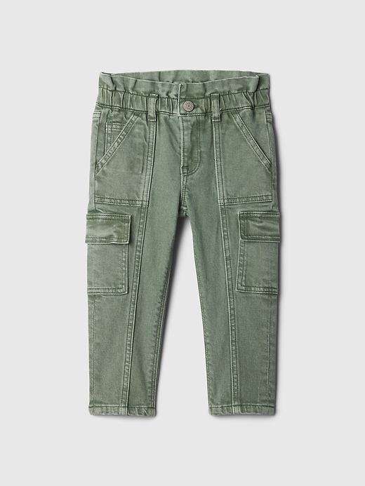 Image number 1 showing, babyGap Just Like Mom Ruffle Cargo Jeans