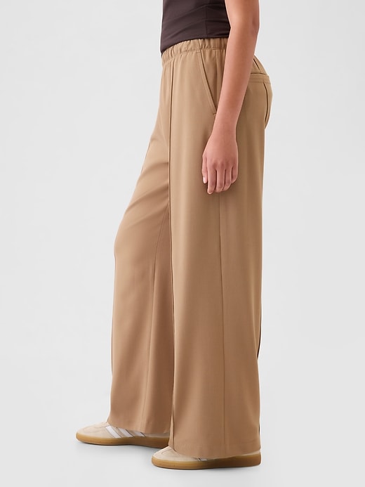 Image number 3 showing, Wide-Leg Seamed Pull-On Pants