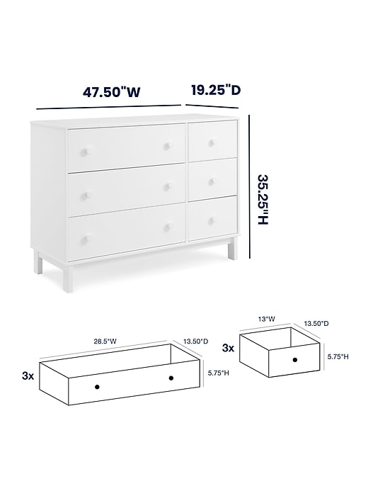 Image number 6 showing, babyGap Legacy Knobs 6 Drawer Dresser