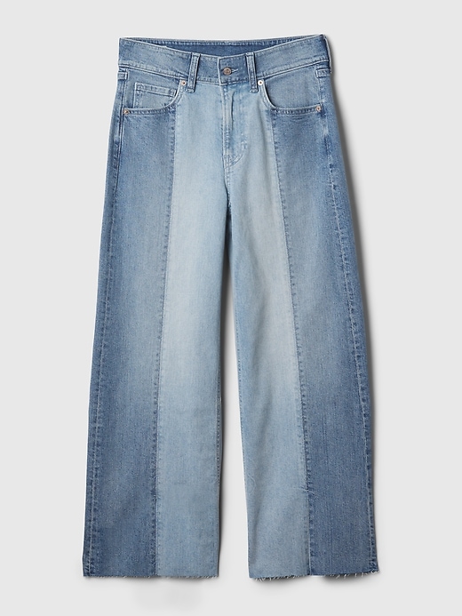 Image number 7 showing, High Rise Stride Wide-Leg Ankle Jeans
