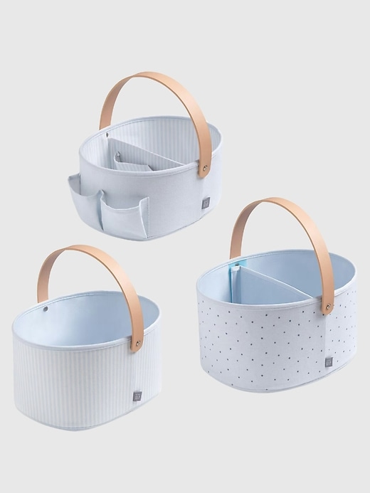 Image number 5 showing, babyGap 3 Pack Nested Fabric Storage Bins with Handles