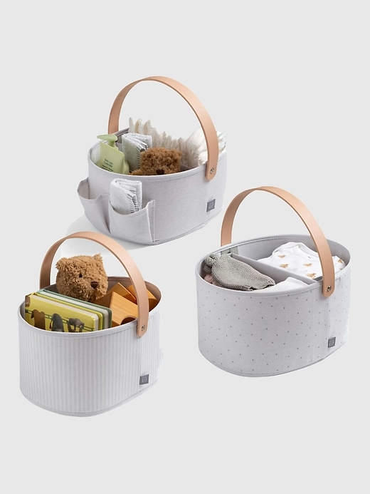 Image number 9 showing, babyGap 3 Pack Nested Fabric Storage Bins with Handles