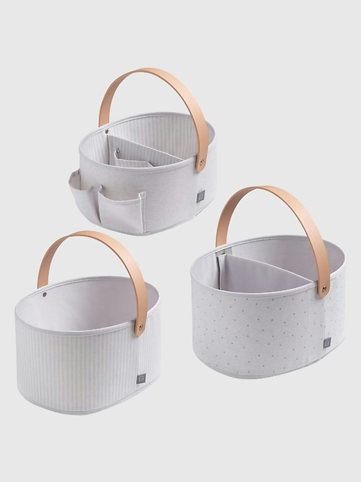 Image number 8 showing, babyGap 3 Pack Nested Fabric Storage Bins with Handles