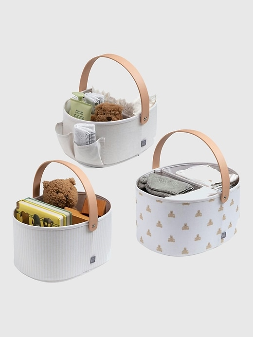 Image number 9 showing, babyGap 3 Pack Nested Fabric Storage Bins with Handles